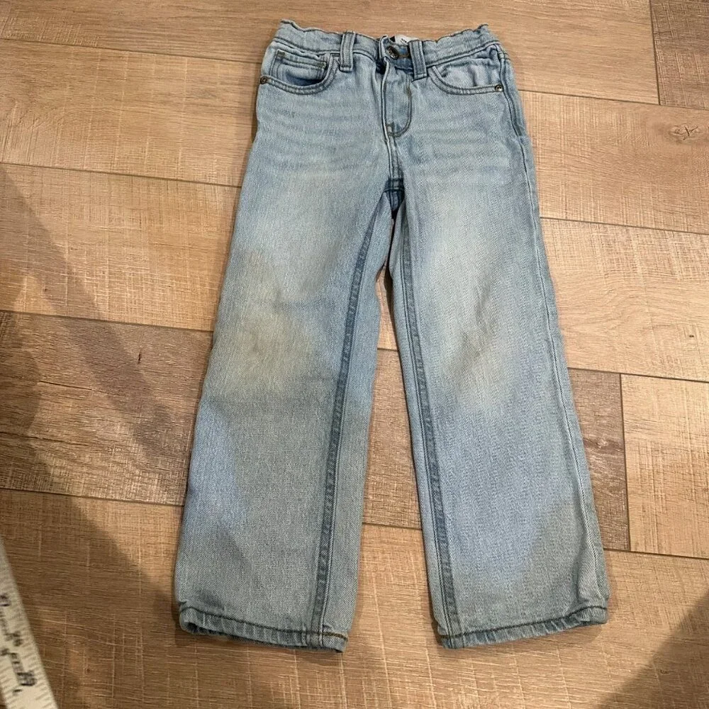 OLD NAVY BOYS STRAIGHT LEG ADJUSTABLE WAIST SIZE 5 JEANS